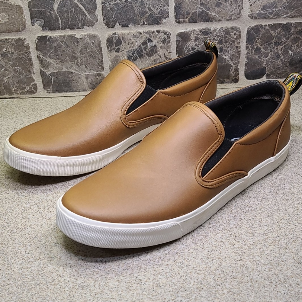 INKKAS MENS BOAT SHOES DARK TAN/BEIGE SIZE 13 - Picture 9 of 14